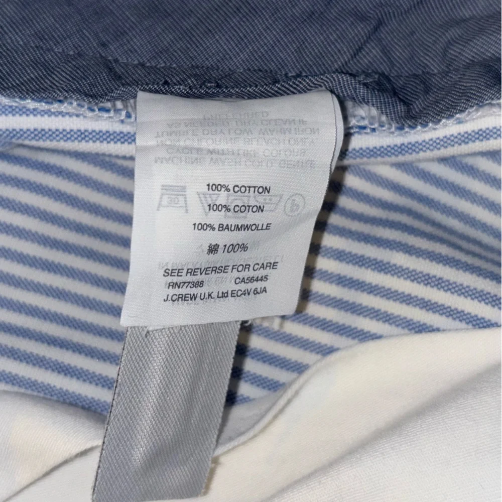 J Crew Blue & White striped shorts